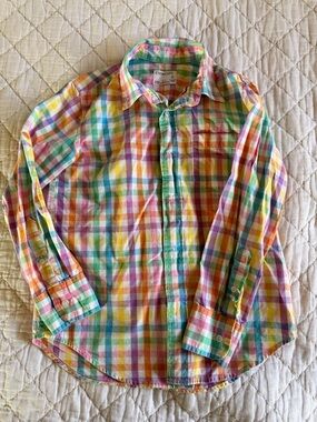 Crewcuts Pastel Multicolor Plaid Button-Down Shirt
